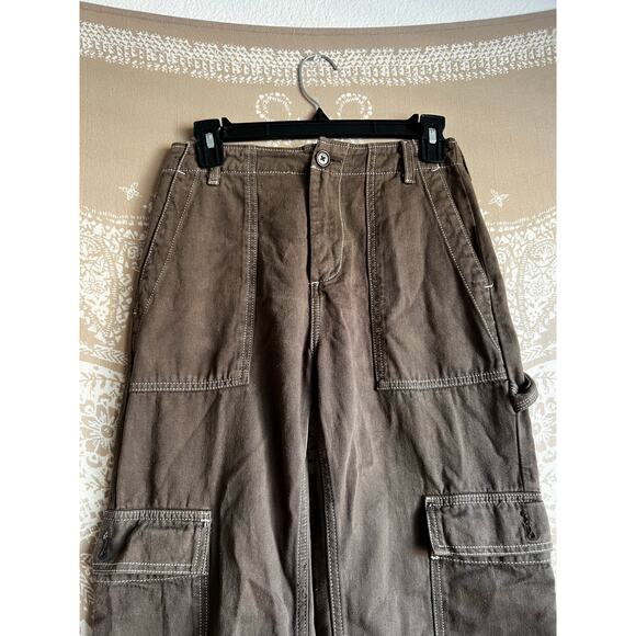 Reformation Rayne High Rise Utility Pants in Brown - Picture 4 of 11